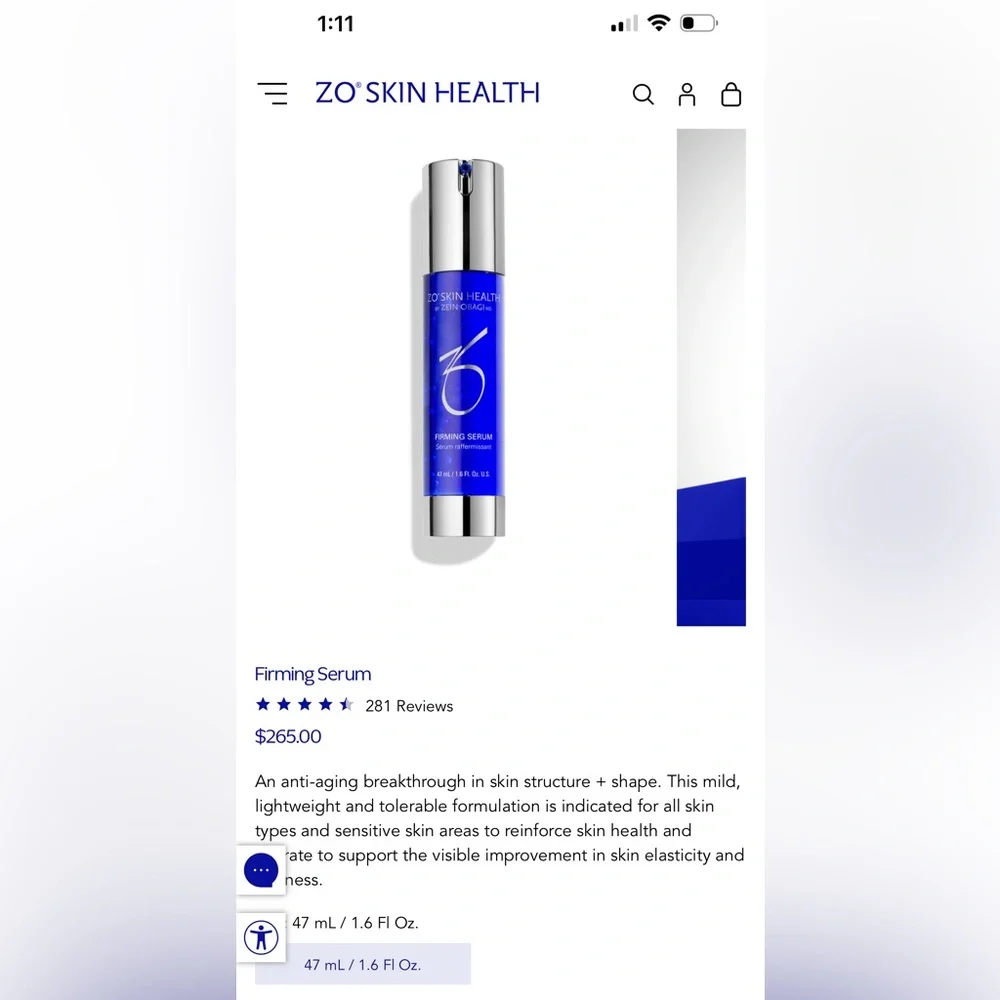 ZO Skin Health Firming Serum 28 ML .95 ounces Expiration Date 03/28 - Picture 9 of 10